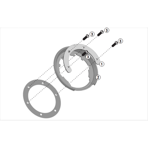 Flangia Specifica Per l'utilizzo di Borse Da Serbatoio TANKLOCK Kappa BF11K BMW R 1250GS 2019-2022 2
