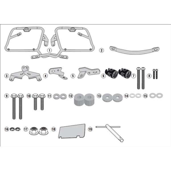 Portavaligie Laterale Rimozione Rapida Valigie Kappa K33 KLXR5117 Moto BMW R 1200R 2015-2018 Road Racing Touring Viaggio 2