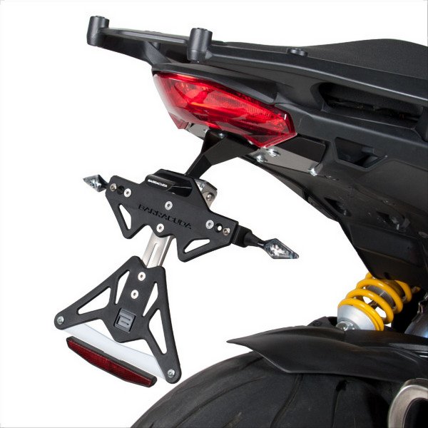 Portatarga Moto Pieghevole Regolabile Reclinabile Ducati MultiStrada 1200-S-GT 2010-2015 Road Racing Viaggio Touring