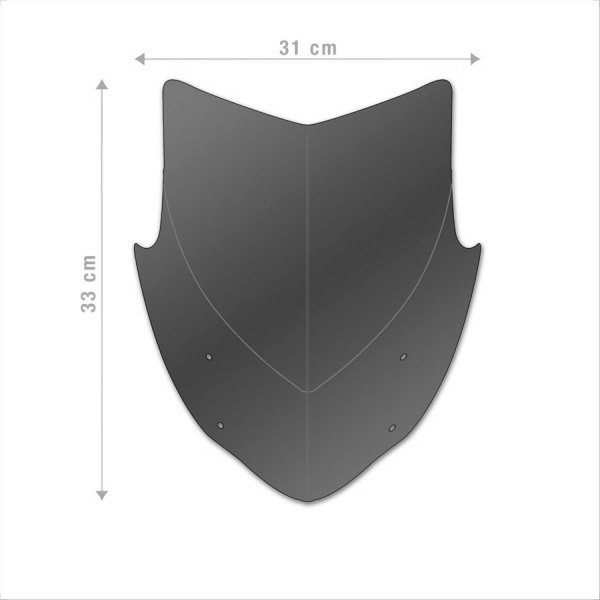 Cupolino Plexiglass Semitrasparente Fumè Scuro. Yamaha MT-07 2016-2020 2