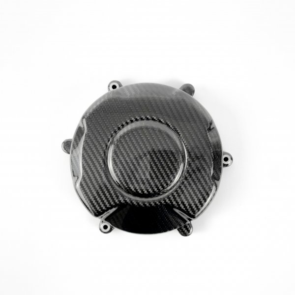 Cover Copri Carter Frizione Ducati Panigale 1100 V4 V4S 1000 V4R fibra di Carbonio Lucido Trama Twill Road Racing