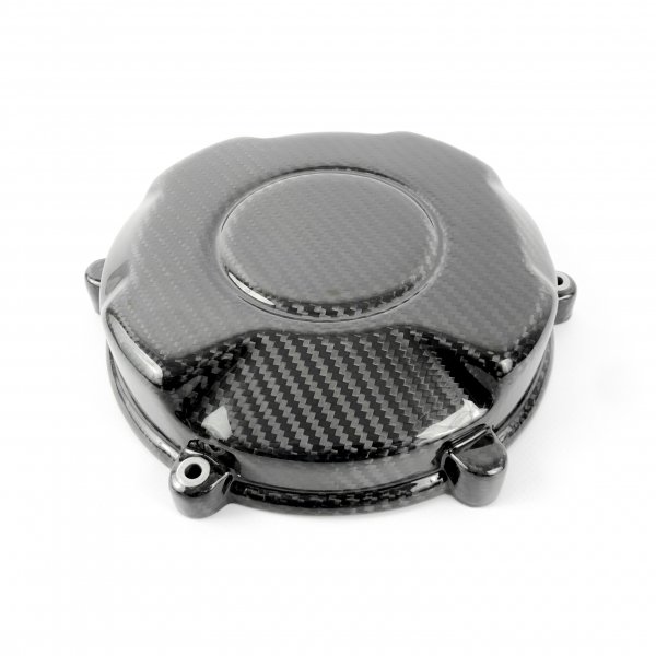 Cover Copri Carter Frizione Ducati Panigale 1100 V4 V4S 1000 V4R fibra di Carbonio Lucido Trama Twill Road Racing 2