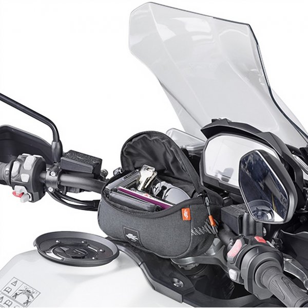 Borsello/ Marsupio manubrio moto Kappa ST110 Nero Road Racing Street City Sport Touring Viaggio 2