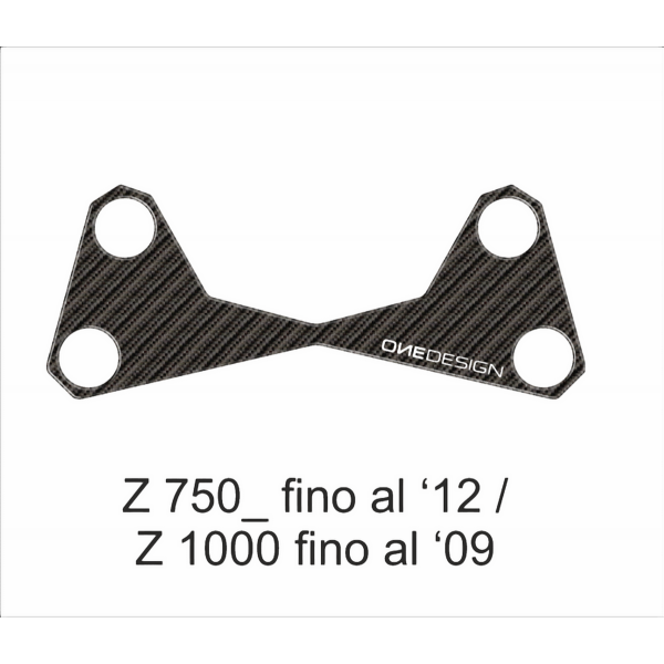 Protezione Piastra Sterzo Onedesign Carbon Look Kawasaki Z 1000 2003-2006