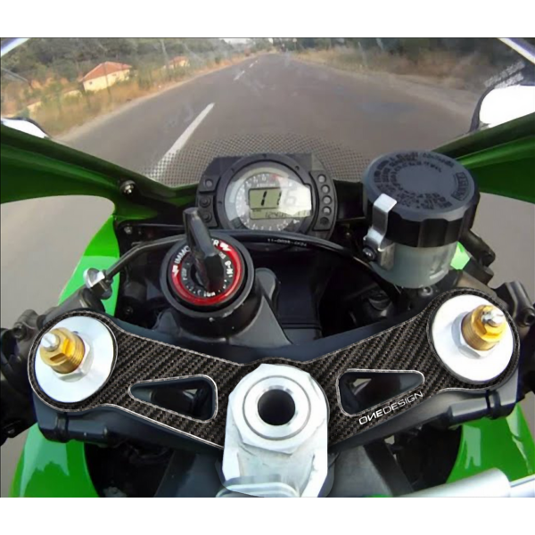 Protezione Piastra Sterzo Onedesign Carbon Look Kawasaki ZX-10 R 2004-2005 2