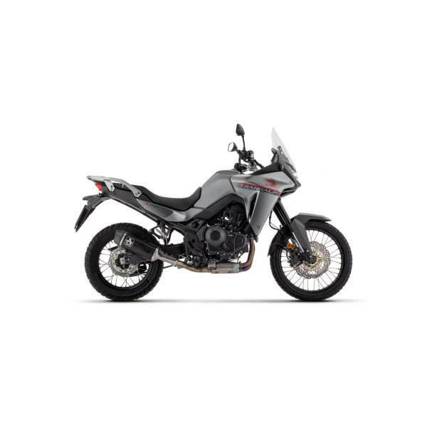 Terminale Arrow Indy Race alluminio nero con fondello carbonio 72641AKN Moto Honda XL 750 TRANSALP 2023-2026 Road Racing