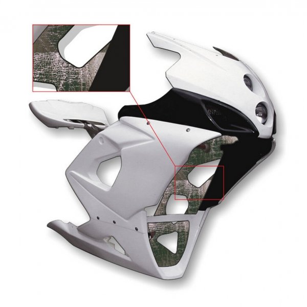 Adesivo Ignifugo Protezione Anticalore Carene in Fibra Onedeisgn HOTP2P Road Racing Moto Universale 2