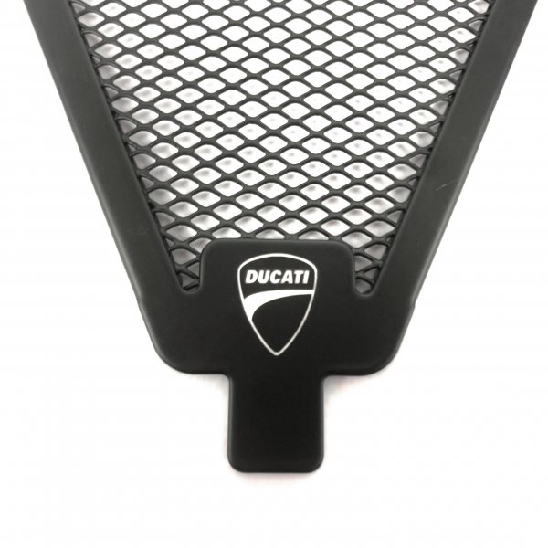 Coppia Griglie Protezione Copri Radiatori Acqua Olio Ducati Panigale V2 2020-2023 Moto Road Racing Logo Ducati Corse