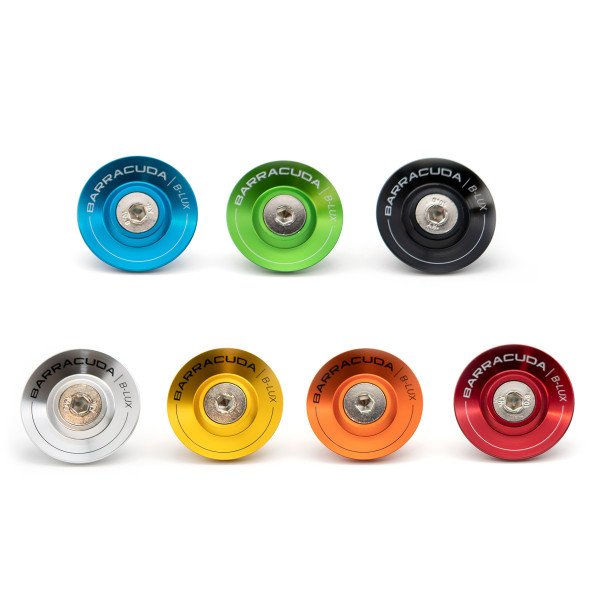 Coppia Inserti Colorati per Tamponi Paratelaio Barracuda in Alluminio Road Racing