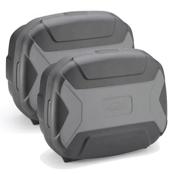 Coppia Valigie Kappa K-Vector 35 Litri KVC35NG Monokey Impermeabile Inserto Grigio Moto Road Racing Street Sport Touring Viaggio