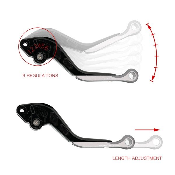 Kit leve freno/frizione regolabili e snodabili terminali colorati Honda CBR 650R 2019-2023 Moto Road Racing Sport