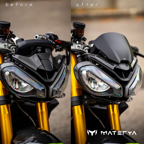 Copertura Cover cruscotto Finitura Nera Opaca per Triumph Street Triple 765 RS/R 2023-2025 Road Racing Moto Street Sport Naked 2