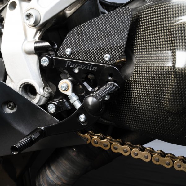 Pedane Arretrate Regolabili Paraxite PRS003N colore Nero Moto Ducati Panigale 959 2016-2019 Supersport Track Pista Road Racing