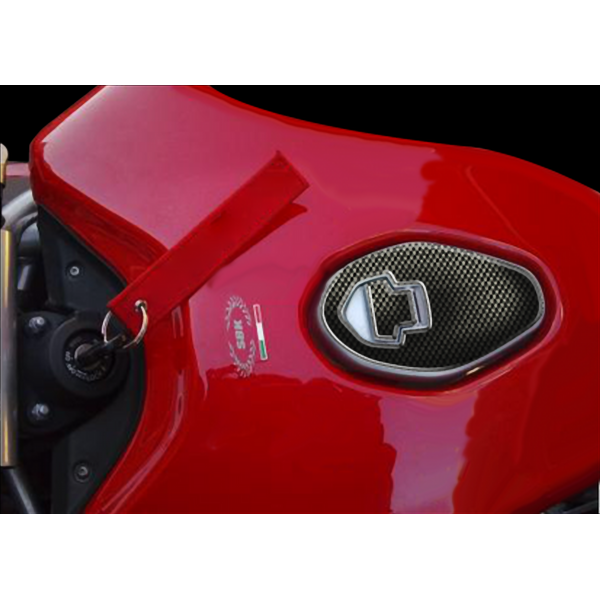 Adesivo Proteggi Tappo e Ghiera Serbatoio Carbon Look Onedesign Ducati 749  / S / R 2003-2006 Road Racing