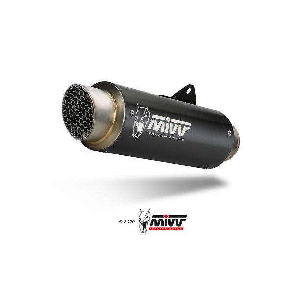 Terminale Mivv GP-PRO Acciaio Nero Omologato H.085.LXBP Moto Honda Hornet 750 2023-2025 Naked Road Racing
