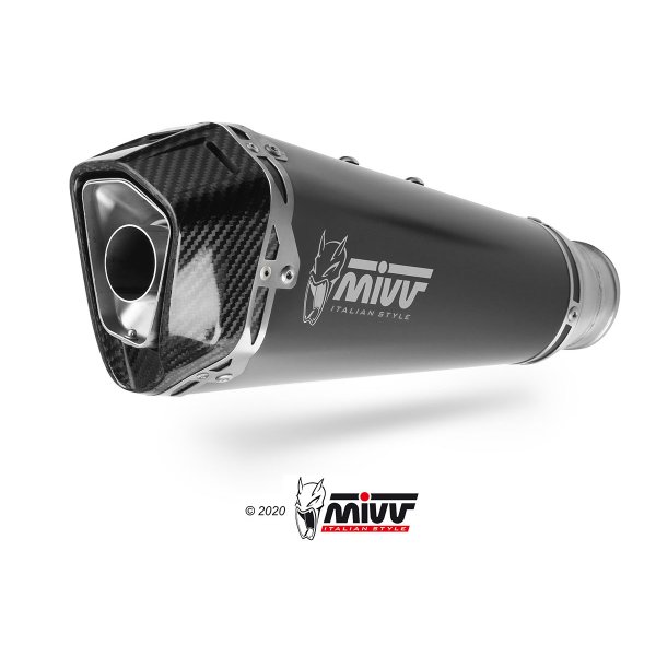 Terminale Mivv Delta Race Acciaio Nero Omologato T.019.LDRB Moto Triumph Street Triple 765 R / RS 2017-2022 Naked Road Racing