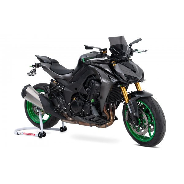 Cupolino Plexiglass Semitrasparente Fumè Scuro Barracuda Kawasaki Z1100 2025-2026 Moto Road Racing Street Sport Naked 2