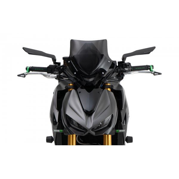 Windshield Plexiglass Semitrasparente Fumè Scuro Barracuda Kawasaki Z1100 2025-2026 Moto Road Racing Street Sport Naked