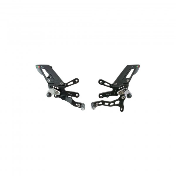 Pedane Regolabili Lightech FTRAP006W Poggia Piedi Snodati Moto Aprilia Aprilia Tuono V4 2025-2026 Hypernaked Road Racing