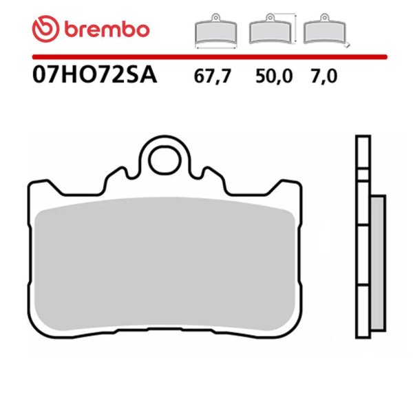 Pastiglie Freno Anteriore Brembo 07HO72SA Rosse Sinterizzte Moto Kawasaki Z 900 2025-2026 Naked Road Racing 2