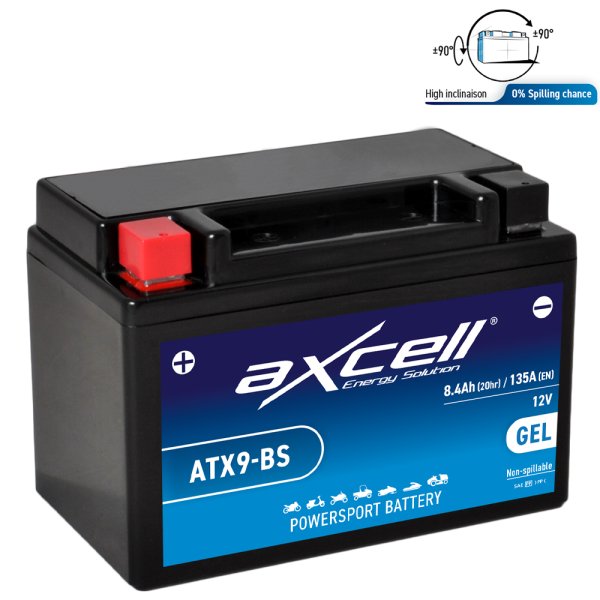 Batteria Axcell ATX9 GEL Moto BMW S1000R 2021-2022 Road Racing Supersport Street Sport Naked Superbike