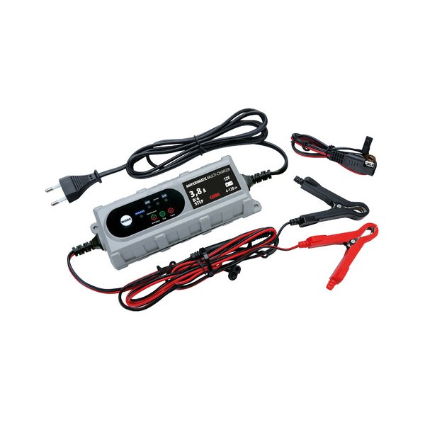 Caricabatteria Moto Lampa 70208 Amperomatic Multi-Charger 12V - 3,8A Batterie Piombo, Gel, AGM, Litio Road Racing