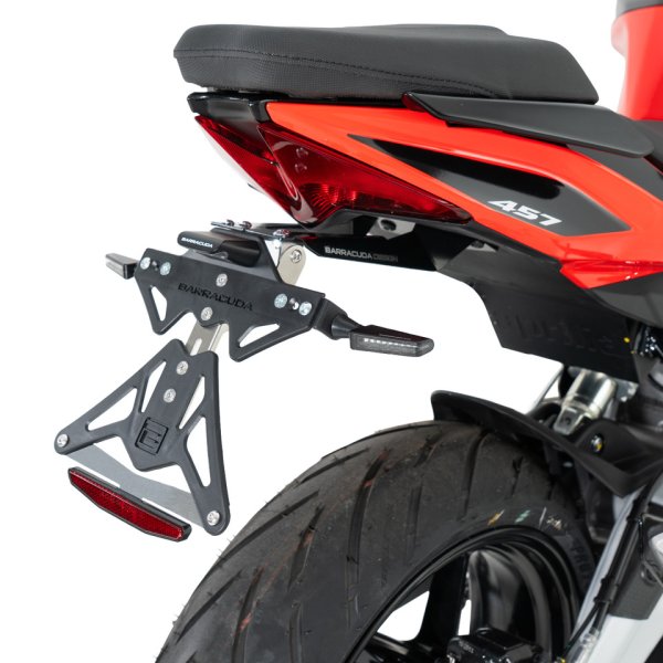 Portatarga Moto Pieghevole Regolabile Barracuda Aprilia RS 457 2024-2026 Sportivo Corto Racing