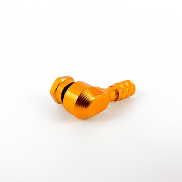 Coppia Valvole Ruote Tubeless Moto Road Racing Angolo Piega 90 gradi diametro 11,3 mm cerchi standard in Ergal colore Orange