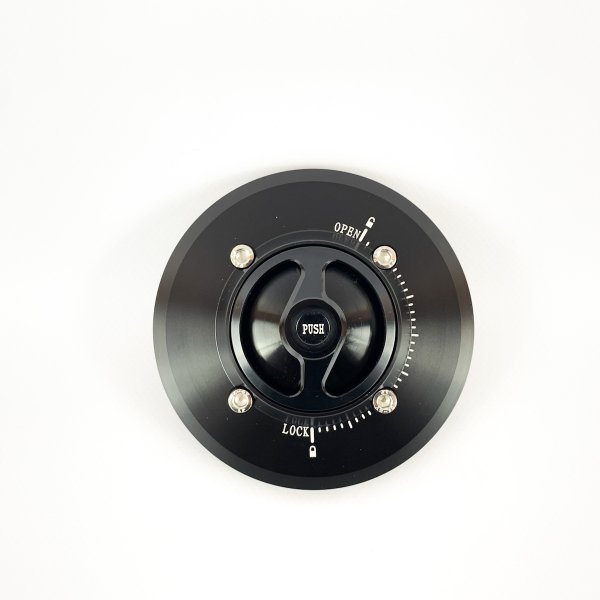 Tappo Serbatoio Benzina a Sgancio Rapido Racing Aprilia RSV 1000 RSV4 Tuono Alluminio Nero